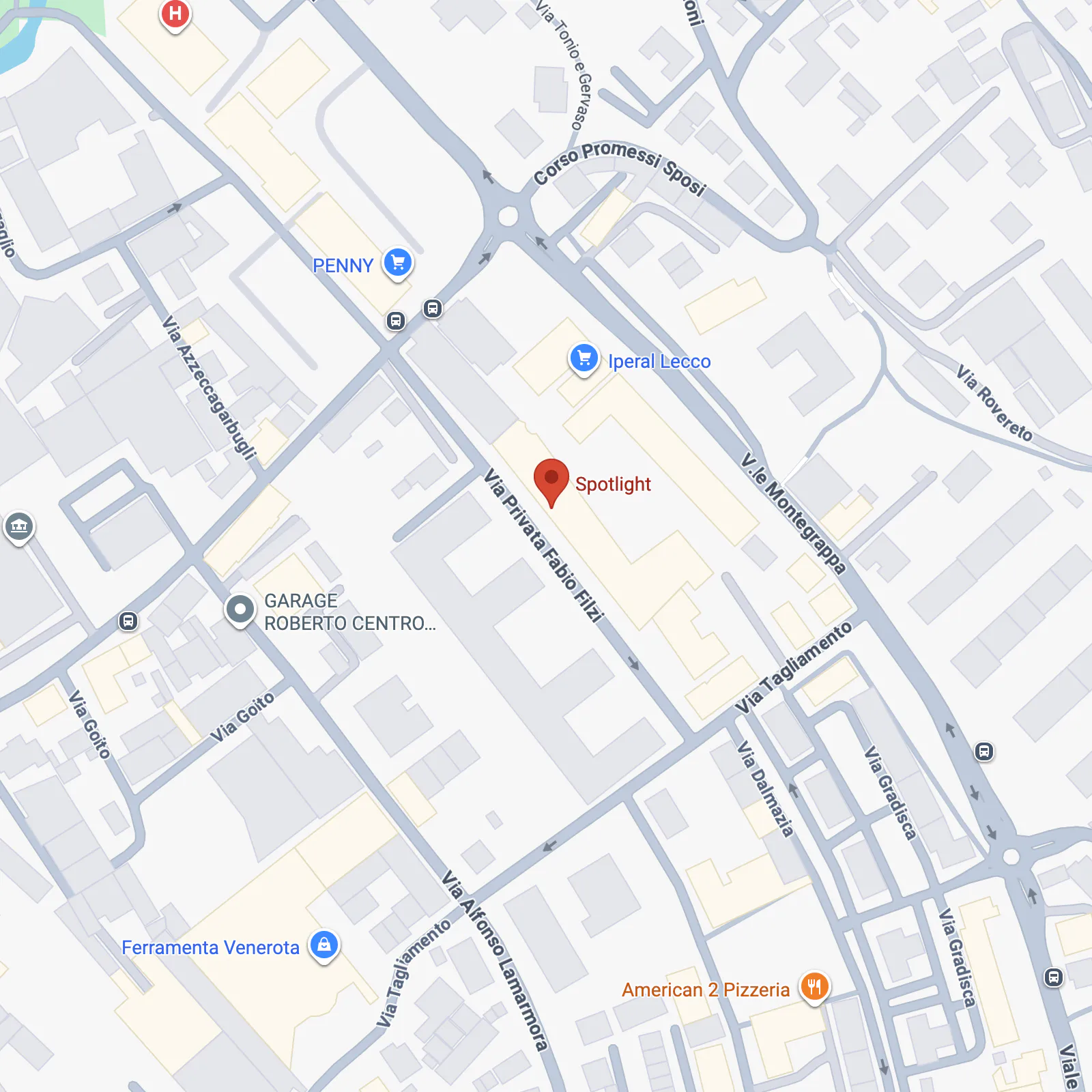 Mappa Spotlight Studio Fotografico, Via Privata Fabio Filzi 8, Lecco